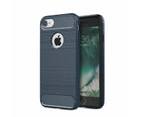 MCC Slim iPhone 8 7 Shockproof Soft Carbon Case Cover Apple Skin iPhone8 [Dark Blue]