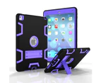 MCC Stylish Shockproof iPad Air 2 Case Cover Heavy Duty 3-in-1 Kids Apple [Grey+Magenta]