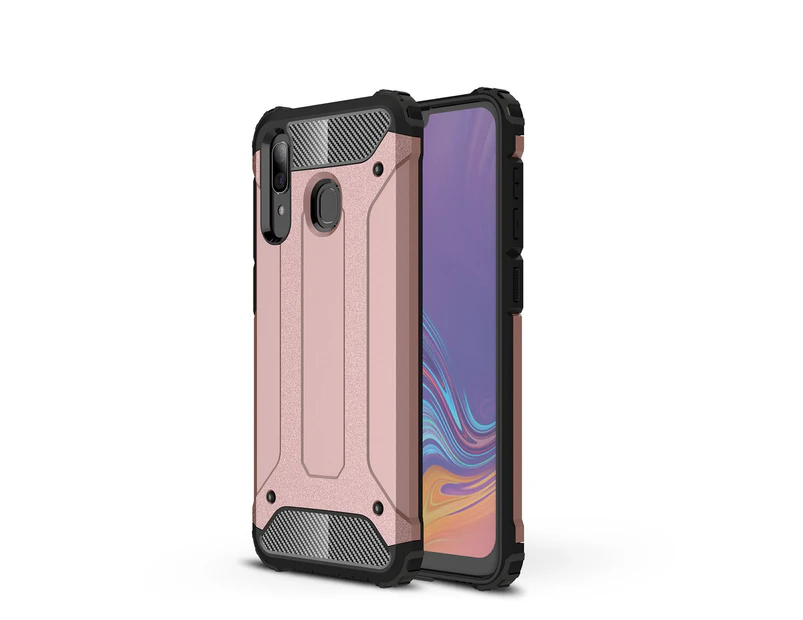 MCC Shockproof Samsung Galaxy A20 2019 Heavy Duty Tough Case Cover A205 [Rose Gold]