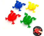 12pcs Jumping Frog Toy Bouncing Frog Plastic Frog Toys Mini Frog Figurines Figure Reptile Animals Figures Models for Kids