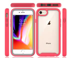 MCC Shockproof Bumper Case iPhone 7 8 Clear Back Cover Apple iPh7 iPhone8 [Magenta]