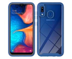 MCC Shockproof Bumper Case Samsung Galaxy A20 2019 Clear Back Cover A205 [Sky Blue]