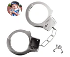 Toy Handcuffs with Keys Metal Handcuffs Costume Accessory Stage Party Props Pretend Play Handcuffs for Kids