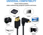 HDMI To Standard HDMI Cable, Micro HDMI To HDMI Coiled Cable, Ultra-thin Right Angle (1.2M/4FT)