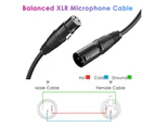 XLR Cable Male To Female 3.3FT -  XLR Cables Microphone Cable Cord Balanced Premium Series 3 PIN XLR To XLR Mic Patch Cable Cord 3M Black 1 Pack