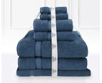 14 Piece Luxury Kingtex 100% Supreme Cotton Towel Set 100% Cotton Bath Towel Set Navy