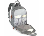 Luxury Baby Diaper Bag Nappy Backpack Waterproof Mummy Changing Bag Grey