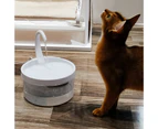2L Pet Water Feeder Wear-resistant Easy Installation Plastic Quiet Operation LED Drinking Dispenser for Daily