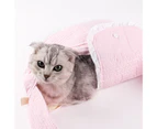 Pet Bag Zipper Closure Soft Large Space Handmade Pet Dog Puppy Kitten Carrier for Travel -Pink L