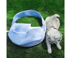 Pet Bag Zipper Closure Soft Large Space Handmade Pet Dog Puppy Kitten Carrier for Travel -Sky Blue S