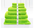 7 Piece Luxury Kingtex 100% Supreme Cotton Towel Set 100% Cotton Bath Towel Set Lime