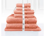 7 Piece Luxury Kingtex 100% Supreme Cotton Towel Set 100% Cotton Bath Towel Set Rust