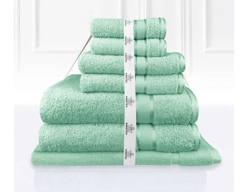 7 Piece Luxury Kingtex 100% Supreme Cotton Towel Set 100% Cotton Bath Towel Set Frost