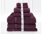 14 Piece Luxury Kingtex 100% Supreme Cotton Towel Set 100% Cotton Bath Towel Set Burgundy