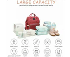 Luxury Multifunctional Baby Diaper Nappy Backpack Maternity Mummy Changing Bag Pink