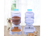 3.8L Automatic Pet Feeder Dog Cat Drinking Bowl Large Capacity Water Food Holder-Black