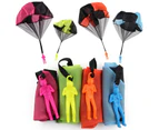 4 pcs Hand Throwing Mini Play Soldier Parachute Toys Prop Air parachutists throwing soldiers' parachutes indoor and outdoor sports