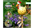 Easter Decoration,Resin Rooster Ornament Funny Chicken Decoration Ceramic Garden Statue Art Patio Decoration Garden Stakes