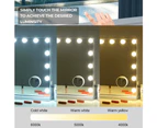 Hollywood Vanity Makeup Mirror with Lights 15 LED Lighted Standing Mirrors Wall 58*46cm