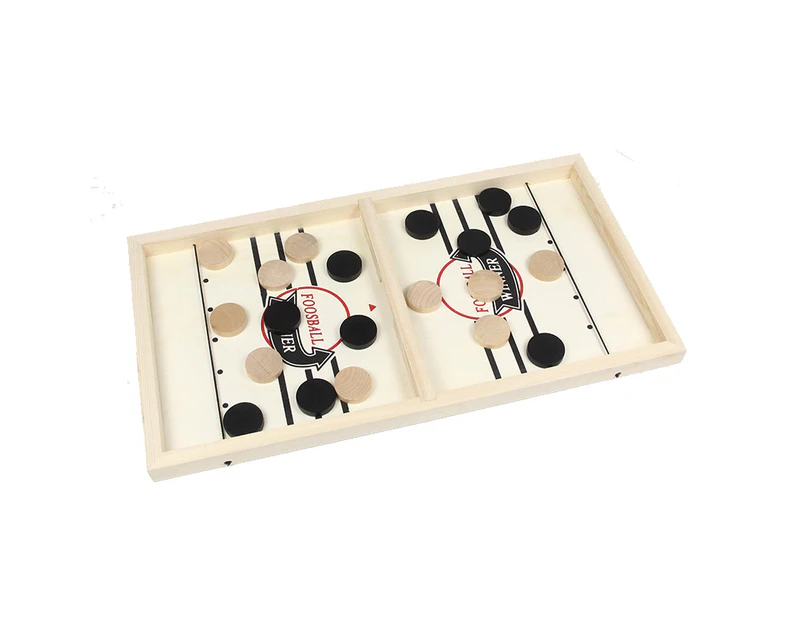 Board Game Hockey, Catapult Board Game, Bouncing Board Game,Table Hockey Board Game, Catapult Chess, Bouncing Chess Hockey Game, Puck Game Wood (Black)