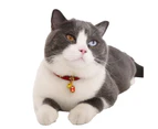 Pet Collar Chinese Style Decorative Skin Friendly Adjustable Cat Dogs Necklace Collar with Pendant Bell for Festival - Red 4