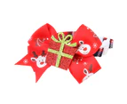 Pet Collar Christmas Elements Holiday Dress Up Adjustable Kitten Festival Decorative Collar Pet Supplies - Red