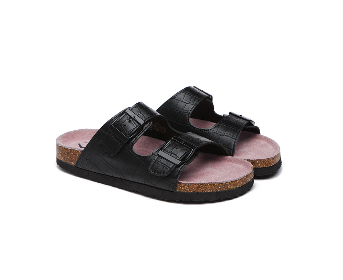 TARRAMARRA(R) Summer Beach Unisex Slip-on Oliver Flats Sandal Slides - Black