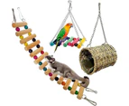Hamster toy, 3-pack parrot or dog toy. swing perch hammock