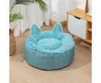 Cat Bed Keep Warm Comfortable Pet House Puppy Round Cushion Bed Pet Supplies - Blue