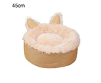 Cat Bed Keep Warm Comfortable Pet House Puppy Round Cushion Bed Pet Supplies - Yellow
