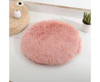 Cat Cushion Round Keep Warmth Super Soft Dogs Kitten Sleeping Cushion Bed for Household - Light Pink