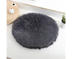 Cat Cushion Round Keep Warmth Super Soft Dogs Kitten Sleeping Cushion Bed for Household - Dark Gray