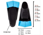 QYORIGIN-Swim Fins, Travel Size Short Blade for Snorkeling Diving Pool Activities Men Women Kids New Two Tone Trendy Design-XL