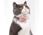 Cotton Pet Cat 3D Sun-flower Bell Collar Adjustable Buckle Necklace Neck Strap - Pink