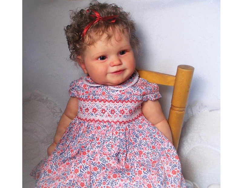 NPK 60CM Completed Doll As in Picture Reborn Doll Maddie Toddler Girl Hand Paint Doll with Genesis Paint High Quality 3D skin