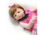 56CM bebe doll reborn baby girl pinky sweet victoria full body silicone Bath toy  hand detailed paiting Education toy