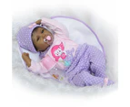 NPK 55m Newborn black doll Realistic soft Silicone Reborn Baby Doll Lifelike Bebe Alive Dolls Kids Playmate Xmas Gifts bonecas
