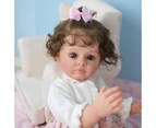 NPK 55CM Full body Silicone Soft Real Touch Lifelike Reborn Toddler Tutti  100% Handmade With Genesis Paint 3D Skin Rooted Hair