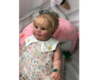 NPK 60CM Huge Baby Size Reborn Doll Maddie Girl With Blonde Long Curly Hair 3D Skin Multiple Layers Painting with Visible Veins