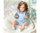 NPK 60CM Maggie Handmade High Quality Reborn Toddler Detailed Lifelike Painting Rooted Long Curly hair Collectible Art Doll