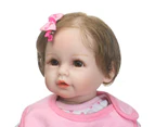 NPK Simulation reborn baby doll vinyl silicone real soft touch cute big eyes girl doll toys for children on Birthday