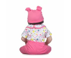 NPK New Design 22'' Reborn Baby Dolls Toy Lifelike Full Vinyl Babies Girl Wear pink Dress Lovely Realistic Boneca Dolls Reborn