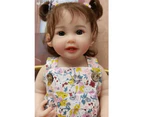 NPK 55CM Already Painted Finished Reborn Toddler Girl Doll Full Body Soft Silicone Vinyl  3D Skin Visible Veins