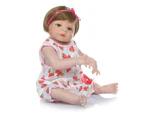 56CM bebe doll reborn baby sweet  newborn girl victoria full body silicone Bath toy  hand detailed paiting pinky skin