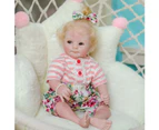 NPK 52CM newborn sweet face bebe reborn baby realistic soft cuddly baby hand rooted blond hair high quality collectible doll