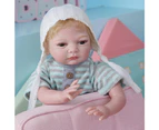 55CM NPK bebe doll reborn baby in blond hair lifelike real touch soft body newborn baby collectible art doll