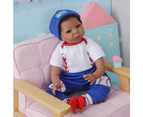 NPK 55CM lifelike soft body 100% handmade detailed painting art doll  collectibles reborn doll look like African American baby