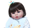 48CM lifelike bebe doll reborn baby doll full body soft silicone flexible cuddly baby in carrying bag sleeping basket newborn ba