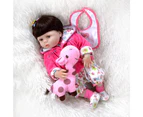 NPK 56CM 0-3M real baby size baby reborn toddler girl  full body silicone bebe doll reborn  Bath toy  dolls