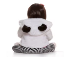 NPK Bebe Reborn Girl Doll 55cm Full Vinyl Silicone Reborn Baby With Panda Clothes Realistic Toddler Playmate Doll Gift